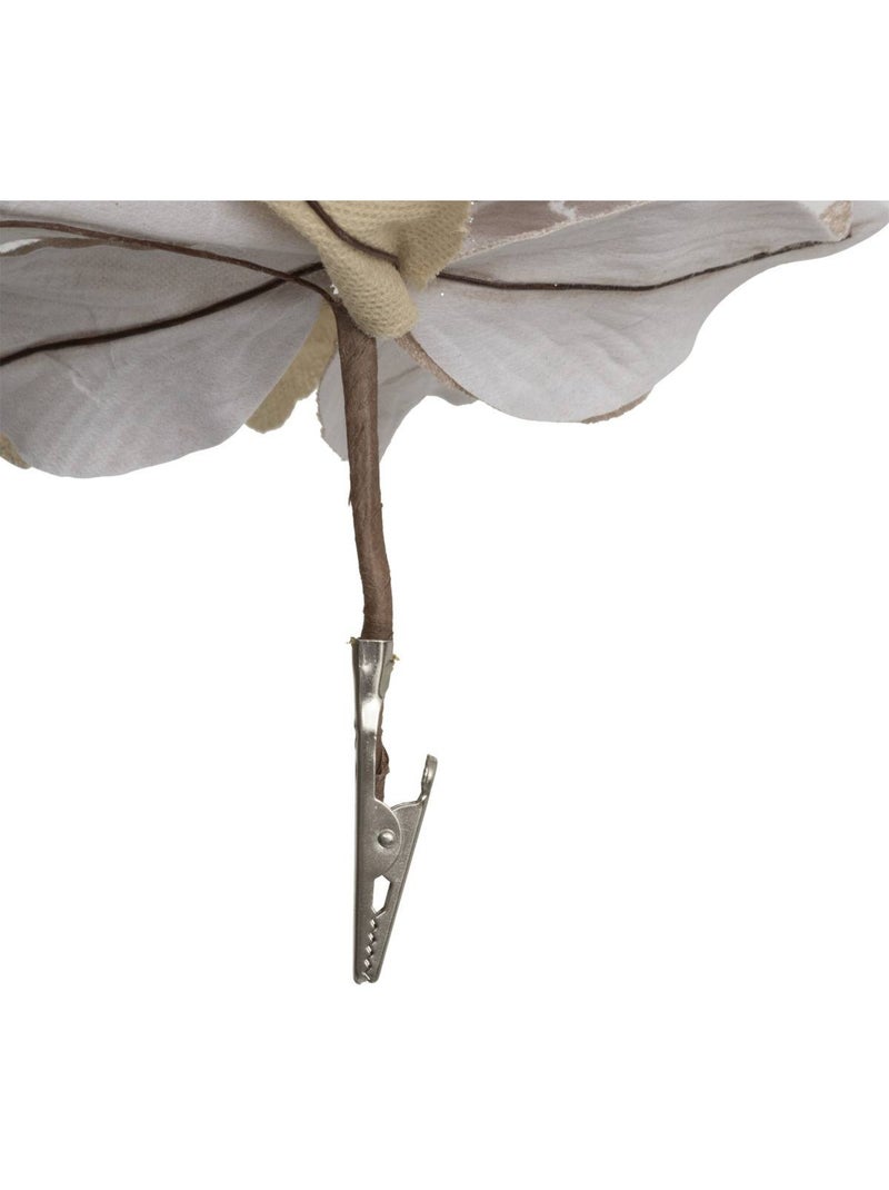 Sujet poinsettia bout pailleté 23 cm Champagne - Kiabi