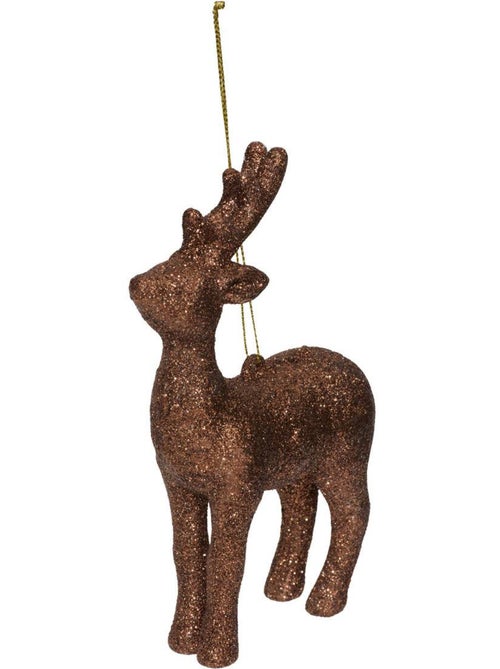 Sujet renne paillettes polystyrène h14 cm - Kiabi
