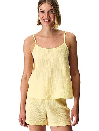 Sunny day ensemble de pyjama en mousseline de coton avec short penti