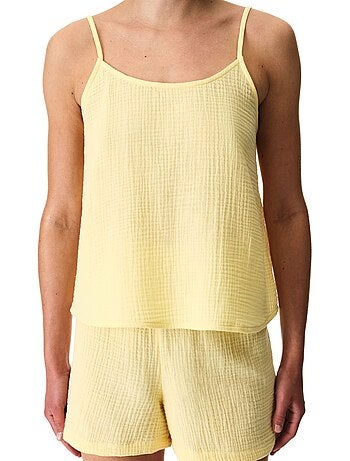 Sunny day ensemble de pyjama en mousseline de coton avec short penti