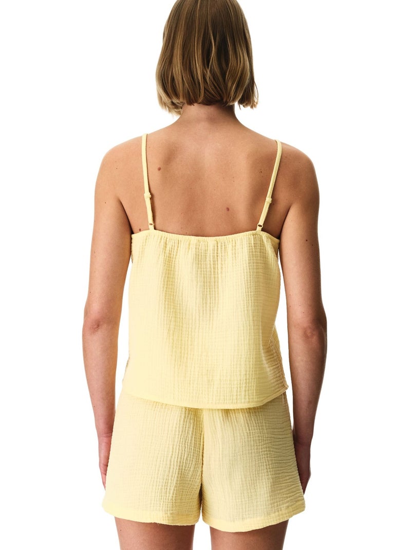Sunny day ensemble de pyjama en mousseline de coton avec short penti Jaune citron - Kiabi