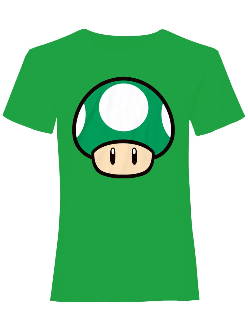 Super Mario - T-shirt 1-UP MUSHROOM Vert - Kiabi