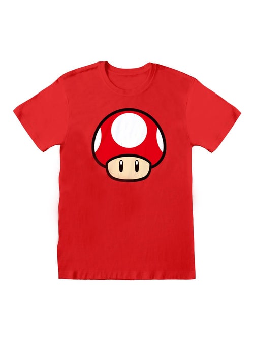 Super Mario - T-shirt motif/style Champignon POWER UP - Kiabi
