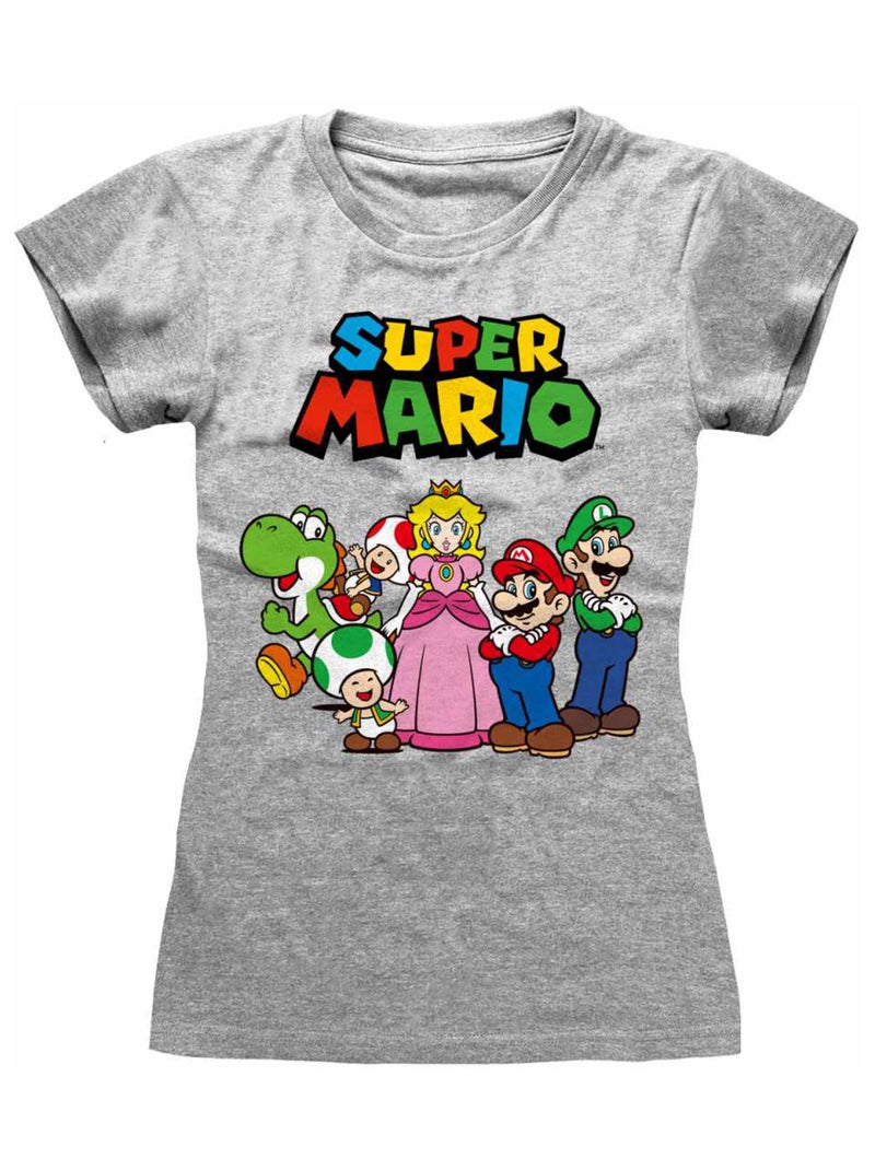 Super Mario - T-shirt VINTAGE GROUP Gris chiné - Kiabi