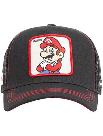 Super Mario Bros - Casquette trucker motif/style Capslab (Mario)
