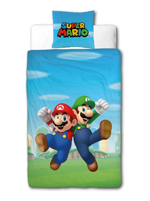 Super Mario, Parure de Lit Enfant Imprimée Réversible, MARIO ET LUIGI - Kiabi