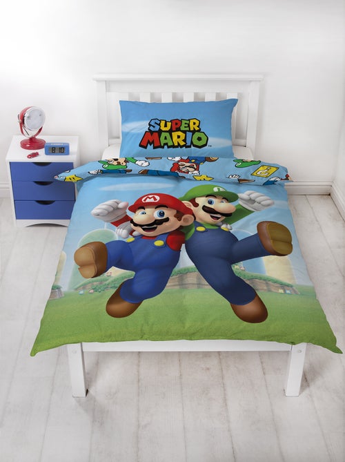 Super Mario, Parure de Lit Enfant Imprimée Réversible, MARIO ET LUIGI - Kiabi