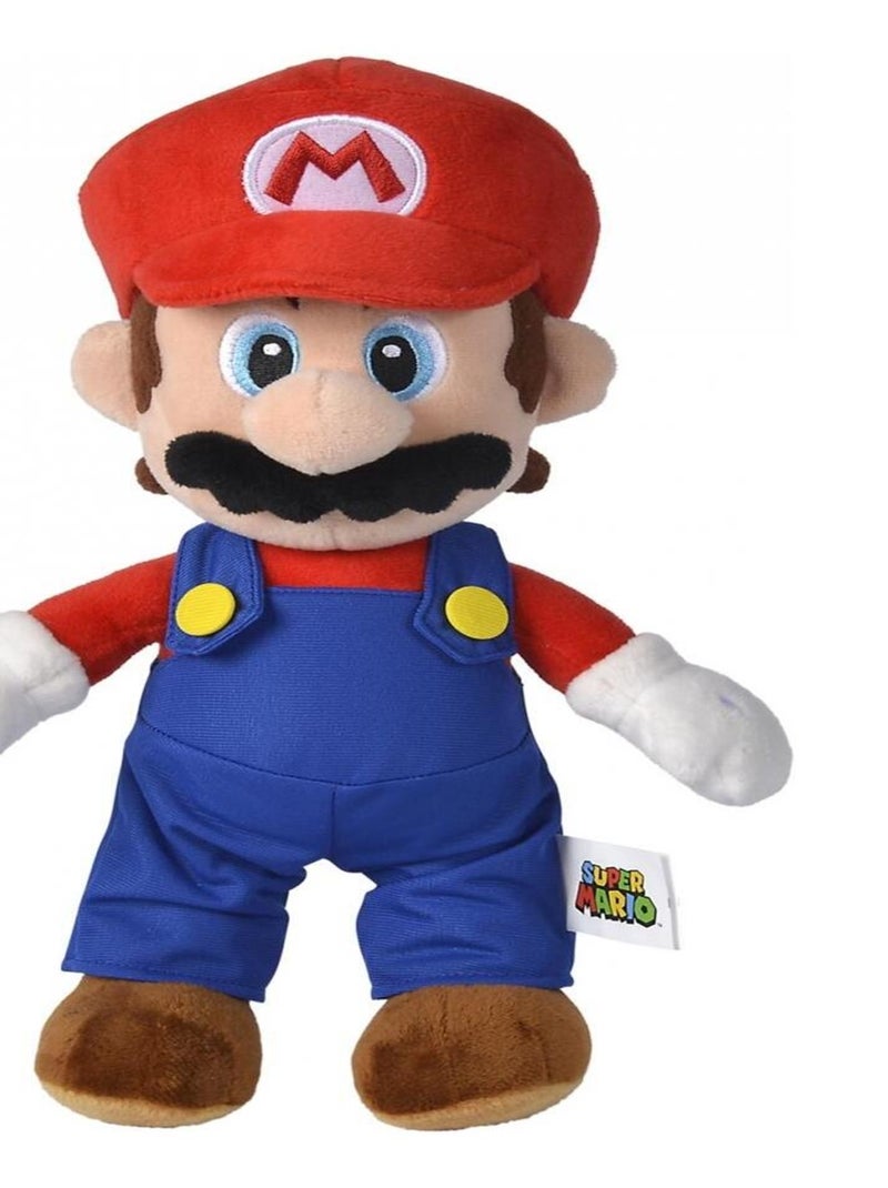 Super Mario Peluche 30 cm Bleu Rouge - Kiabi