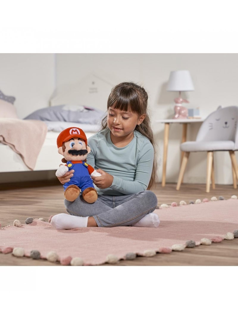 Super Mario Peluche 30 cm Bleu Rouge - Kiabi