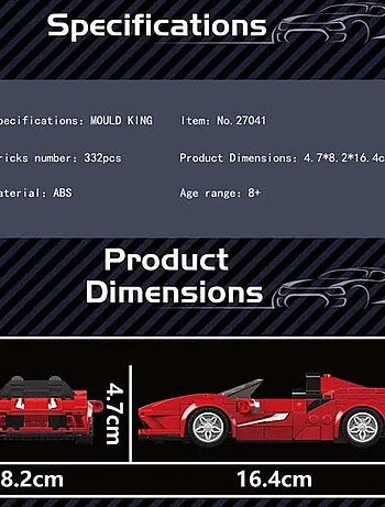 Supercar F8 avec vitrine de présentation