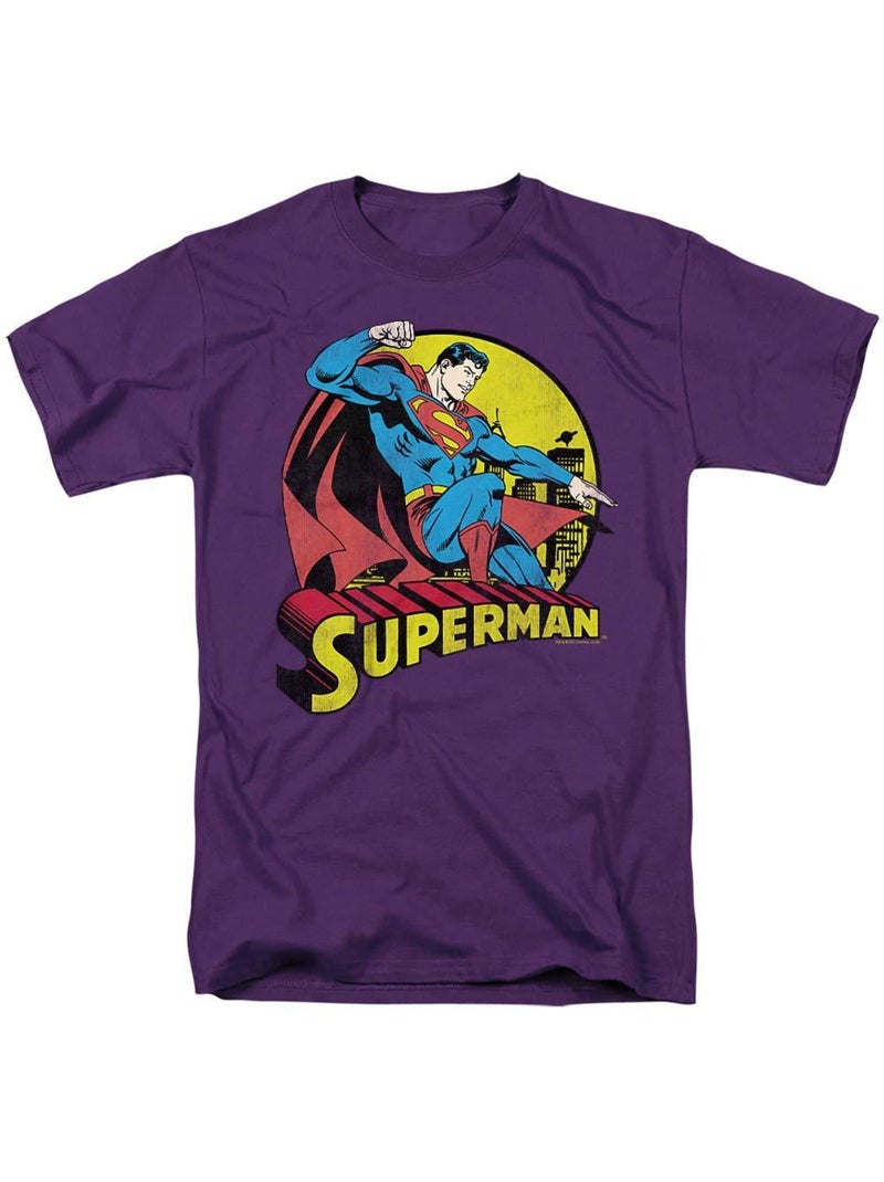 Superman - T-shirt motif/style imprimé graphique (Design/motif: Imprimé) Violet - Kiabi