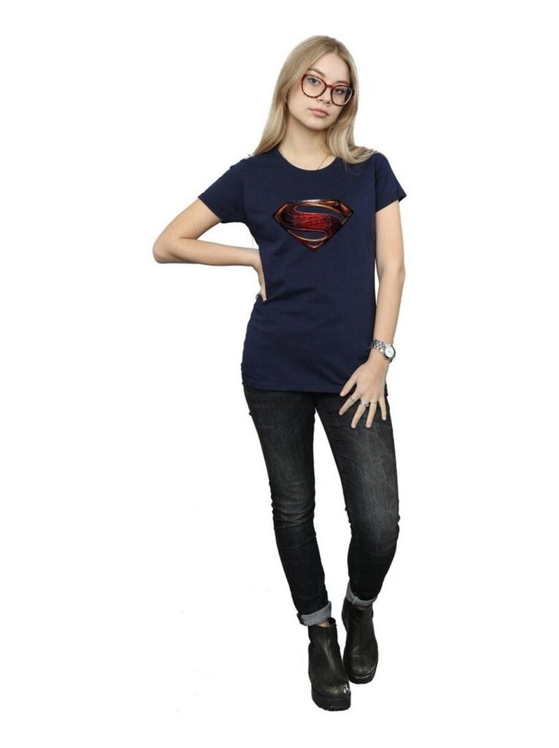 Superman - T-shirt motif/style logo Bleu marine - Kiabi