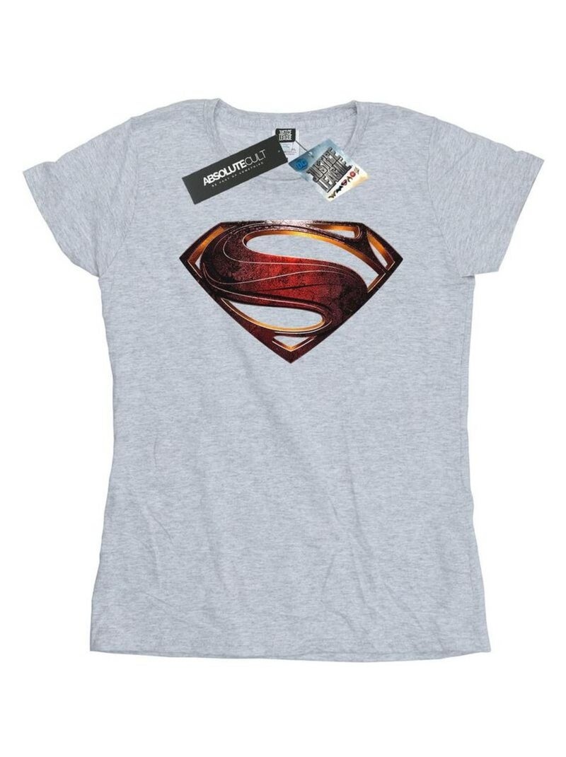 Superman - T-shirt motif/style logo Gris chiné - Kiabi