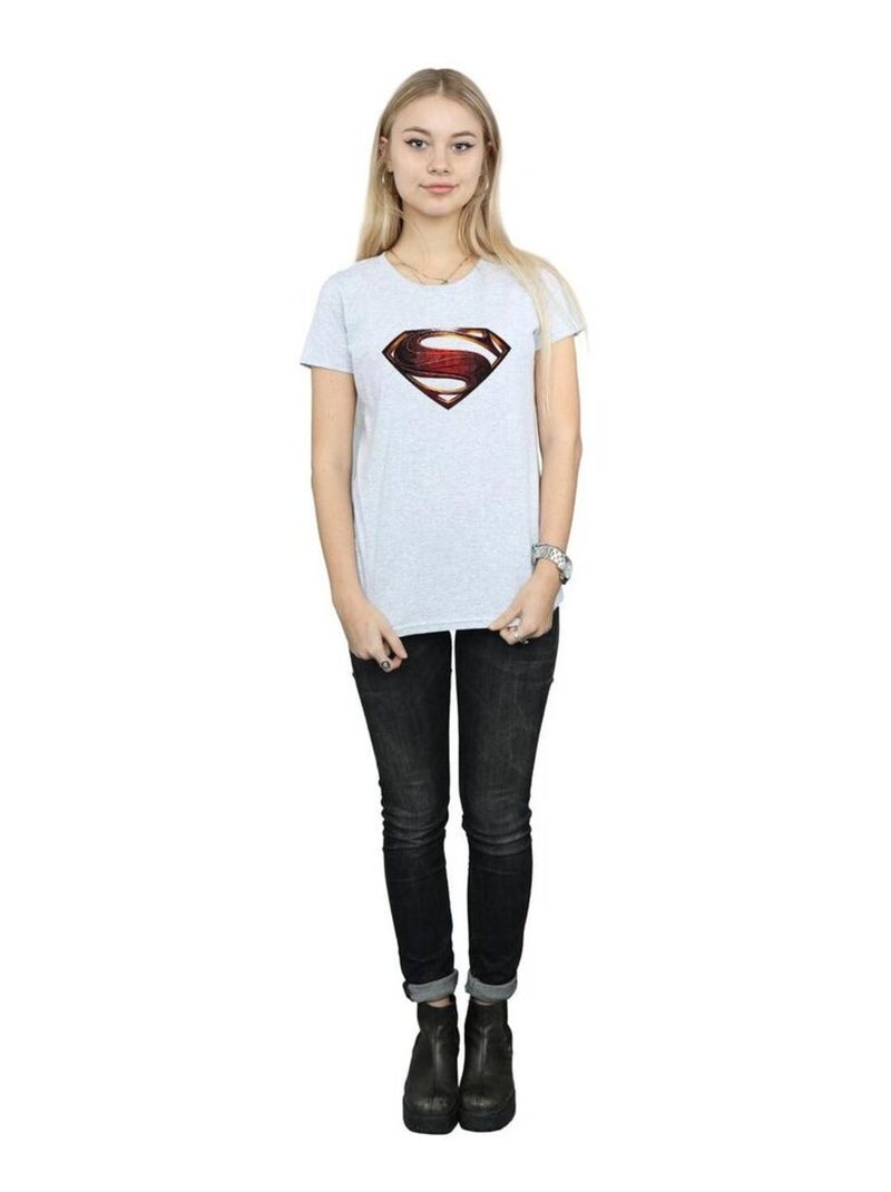 Superman - T-shirt motif/style logo Gris chiné - Kiabi