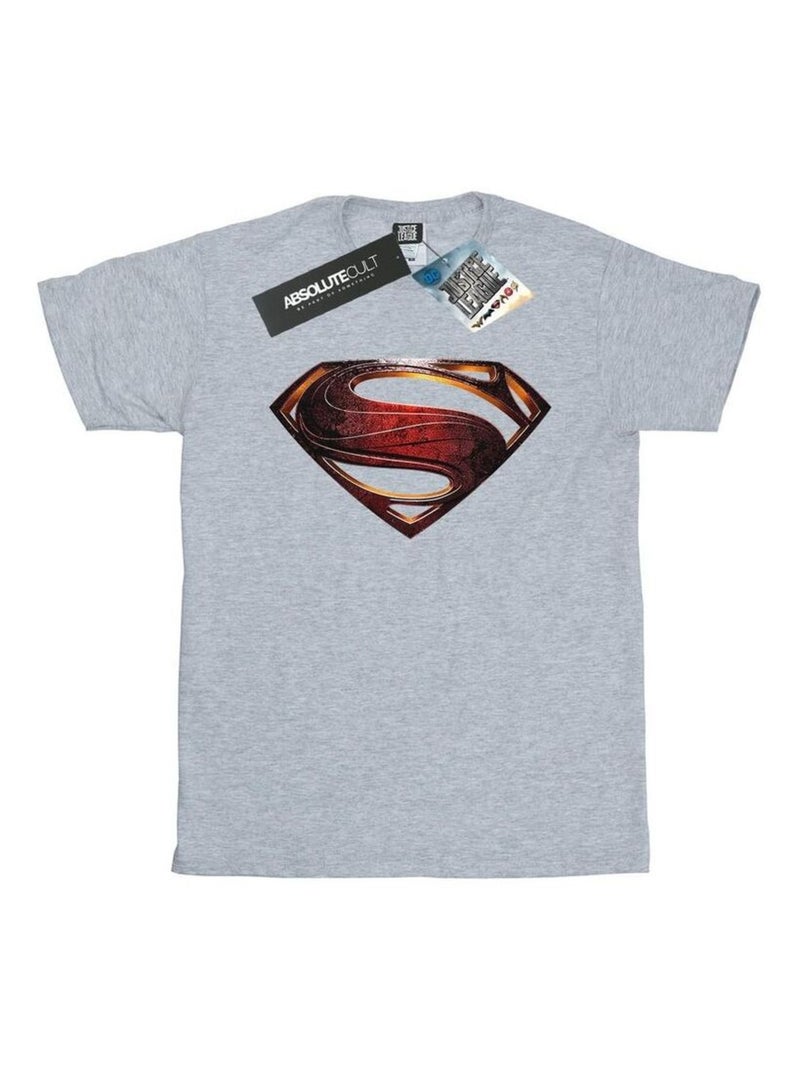 Superman - T-shirt motif/style logo Gris chiné - Kiabi