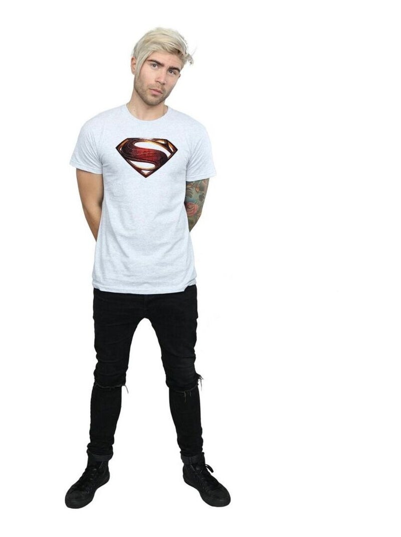 Superman - T-shirt motif/style logo Gris chiné - Kiabi