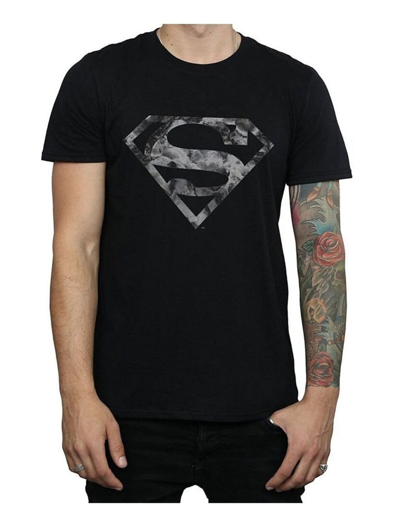 Superman - T-shirt motif/style marbré Noir - Kiabi