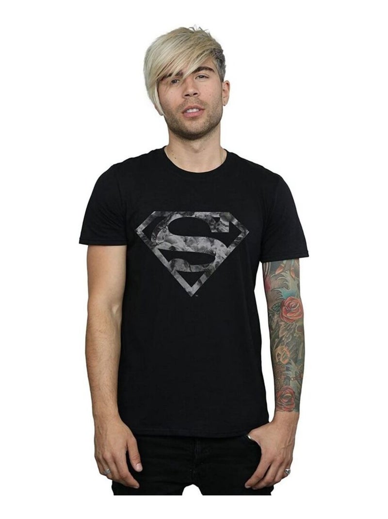 Superman - T-shirt motif/style marbré Noir - Kiabi