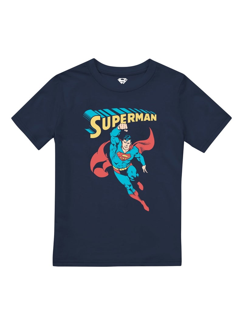 Superman - T-shirt SUPERHERO Bleu marine - Kiabi