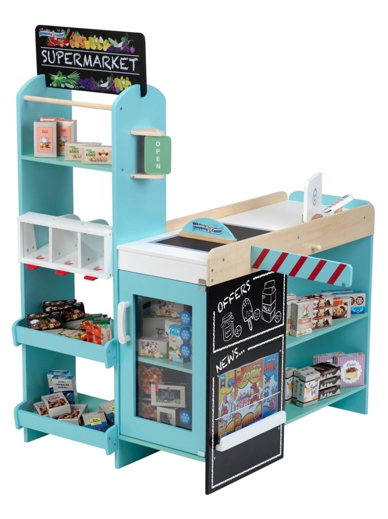 Supermarché en bois avec accessoires Multicolore - Kiabi
