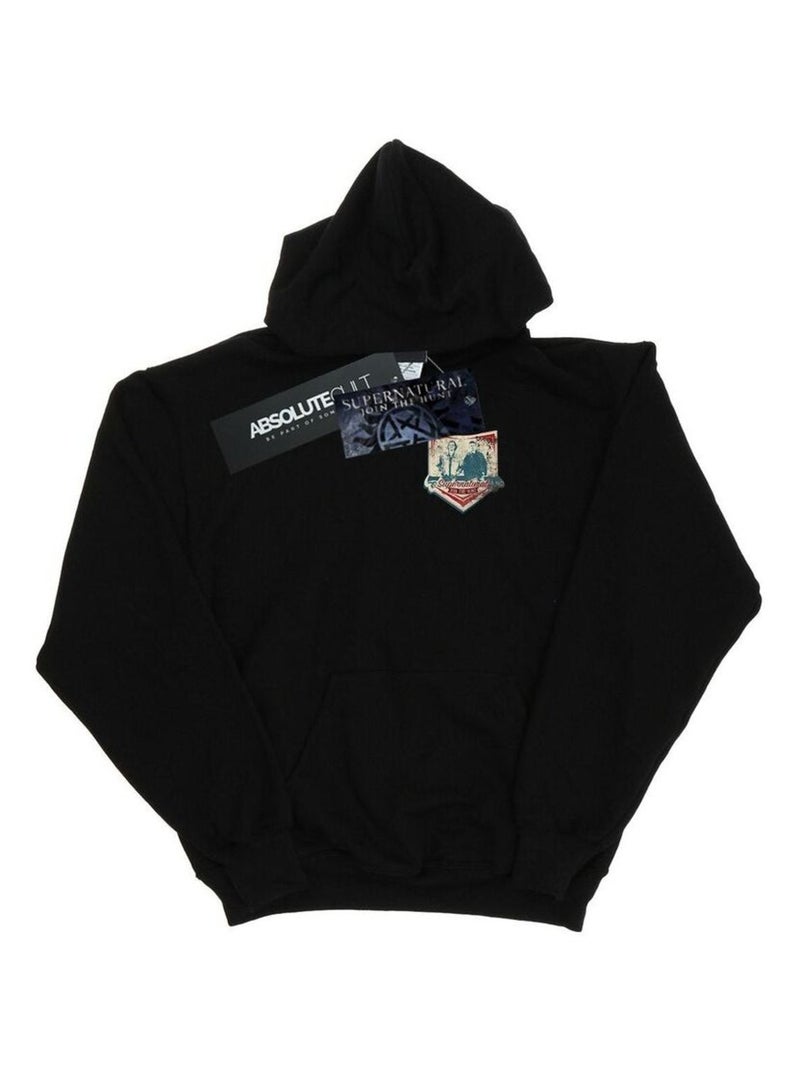 Supernatural - Sweat à capuche motif John Winchester Noir - Kiabi