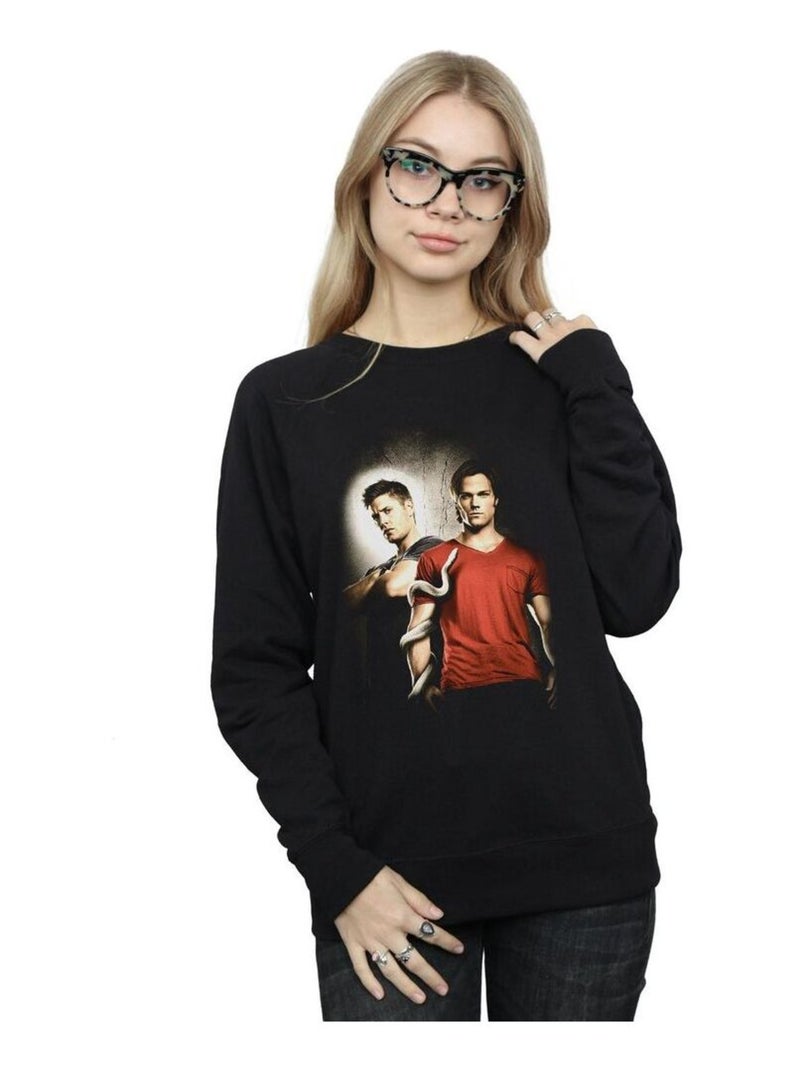 Supernatural - Sweat HEAVEN AND HELL Noir - Kiabi
