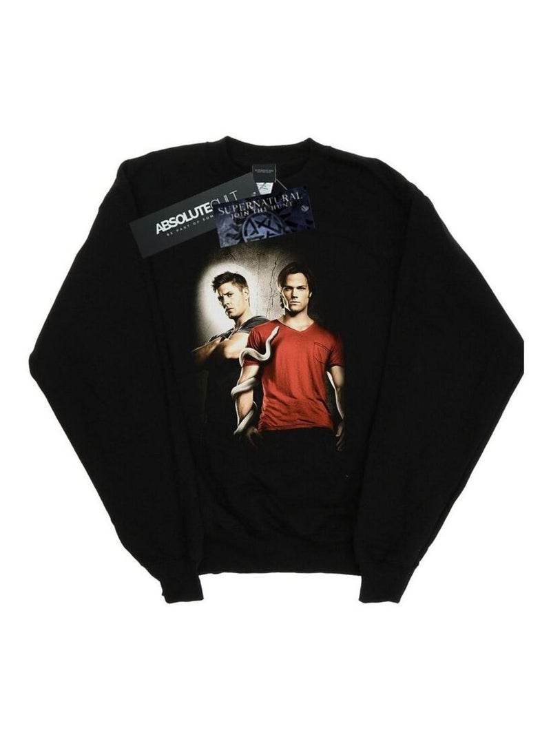 Supernatural - Sweat HEAVEN AND HELL Noir - Kiabi