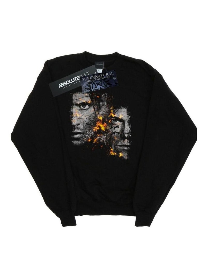 Supernatural - Sweat Noir - Kiabi