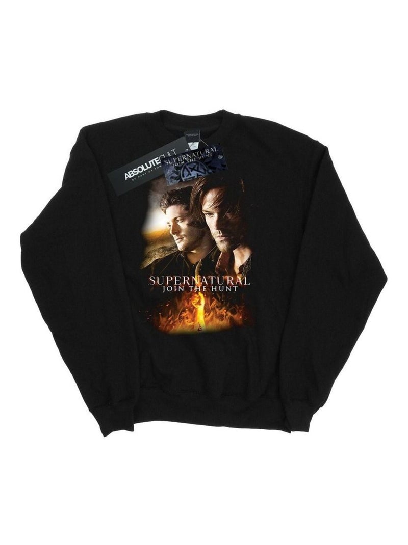 Supernatural - Sweat Noir - Kiabi