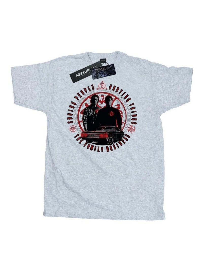 Supernatural - T-shirt FAMILY BUSINESS Gris chiné - Kiabi