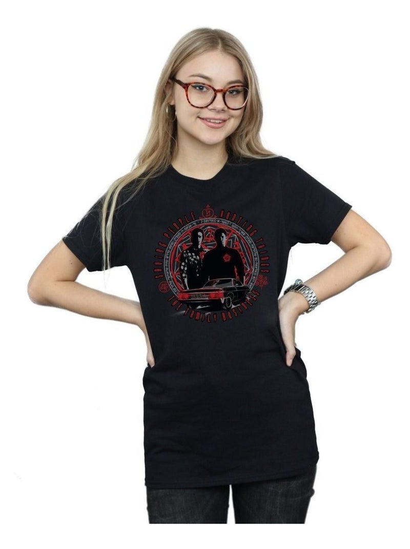 Supernatural - T-shirt FAMILY BUSINESS Noir - Kiabi