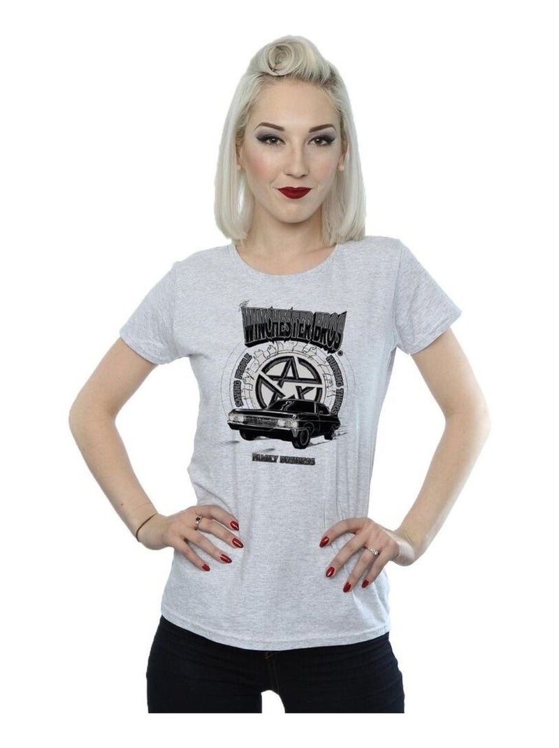 Supernatural - T-shirt Gris chiné - Kiabi