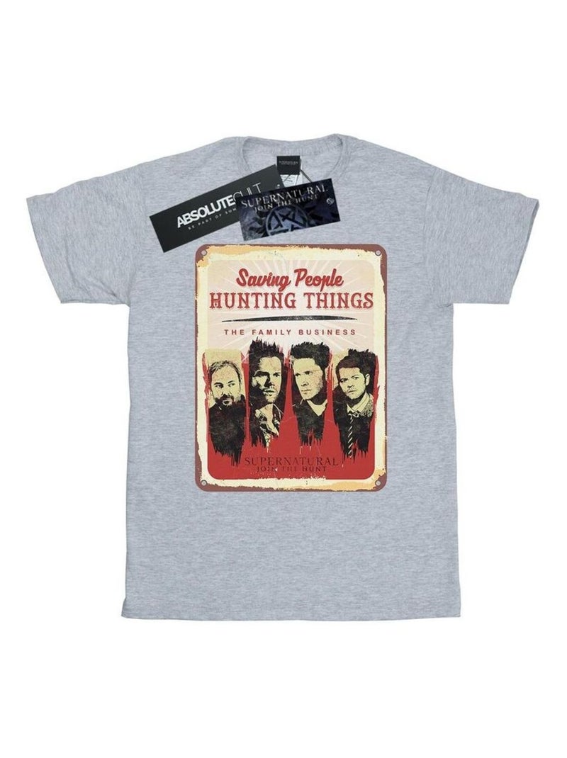 Supernatural - T-shirt Gris chiné - Kiabi