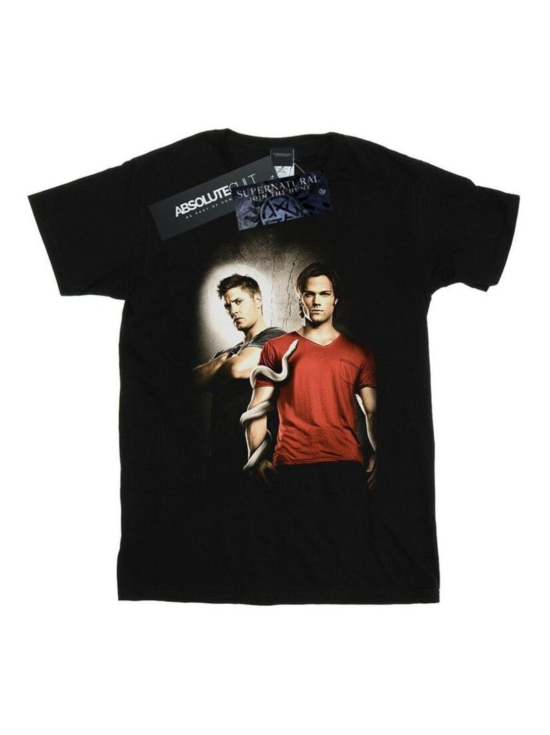 Supernatural - T-shirt HEAVEN AND HELL Noir - Kiabi