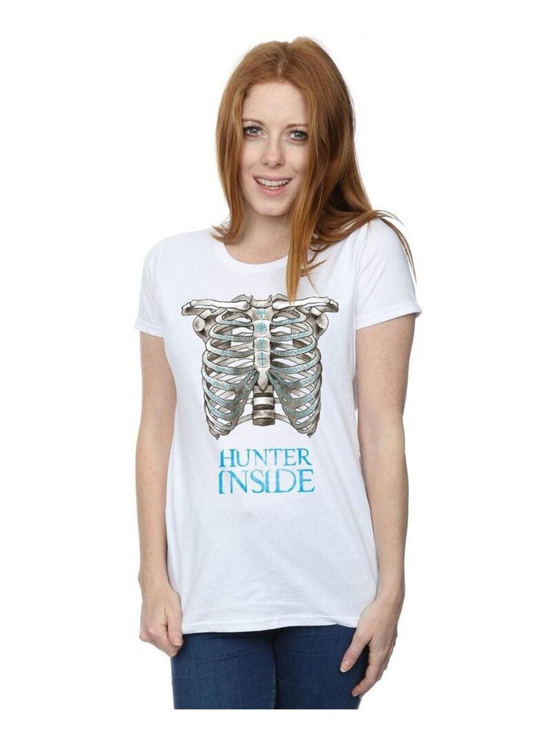 Supernatural - T-shirt HUNTER INSIDE Blanc - Kiabi