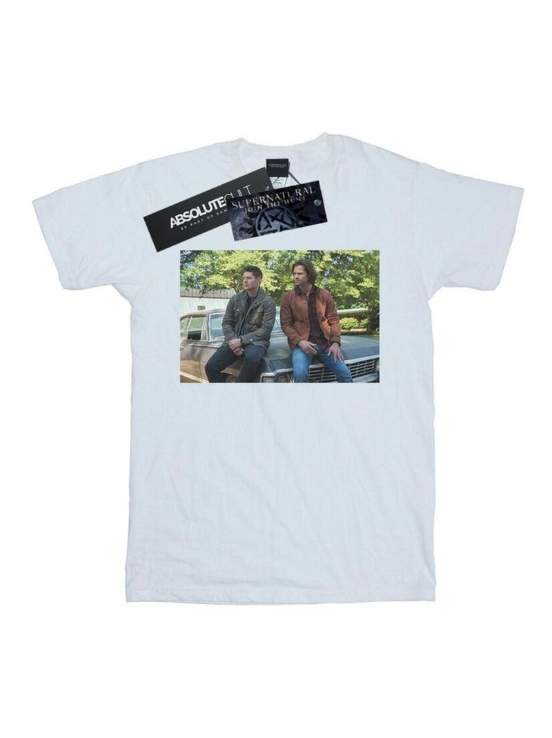 Supernatural - T-shirt IMPALA BROTHERS Blanc - Kiabi