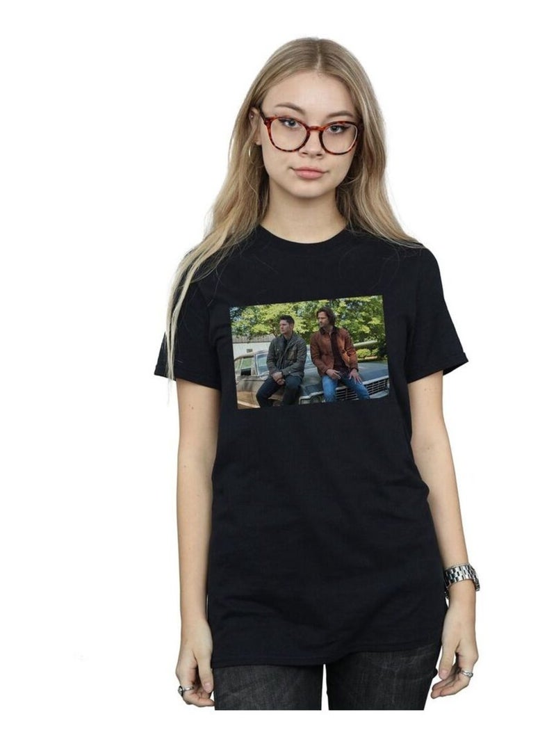 Supernatural - T-shirt IMPALA BROTHERS Noir - Kiabi