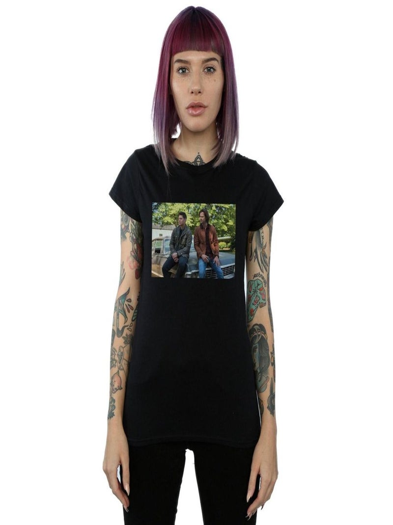 Supernatural - T-shirt IMPALA BROTHERS Noir - Kiabi