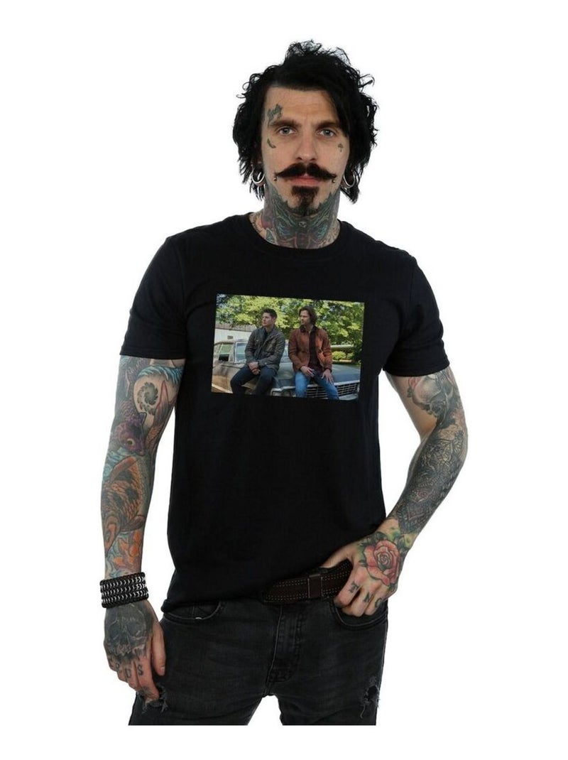 Supernatural - T-shirt IMPALA BROTHERS Noir - Kiabi