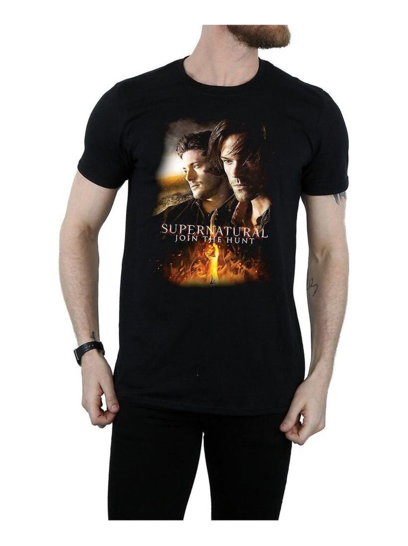 Supernatural - T-shirt JOIN THE HUNT (Dean, Sam Winchester) Noir - Kiabi