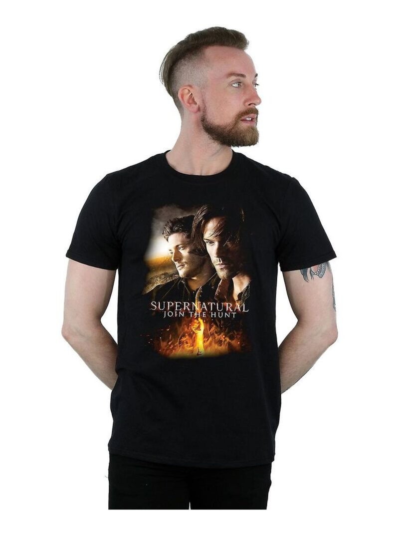 Supernatural - T-shirt JOIN THE HUNT (Dean, Sam Winchester) Noir - Kiabi