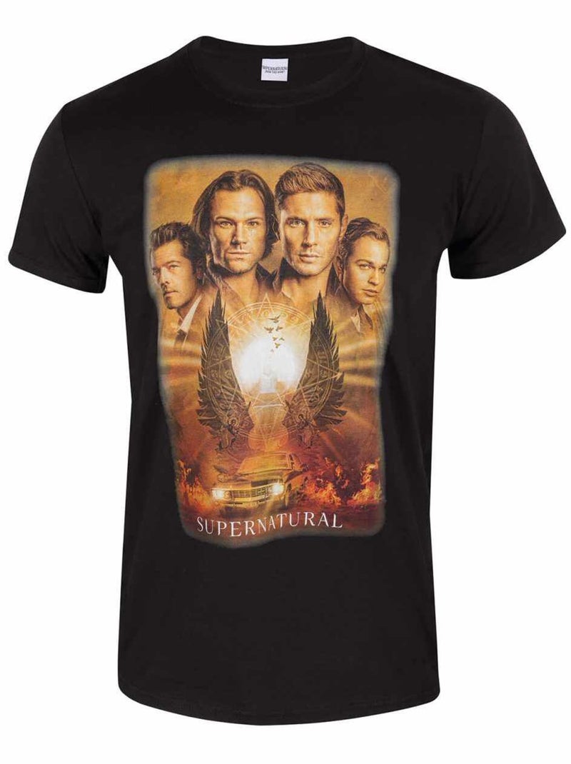 Supernatural - T-shirt KEY ART Noir - Kiabi