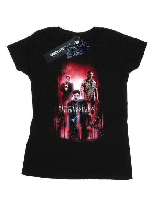 Supernatural - T-shirt motif Crowley motif/style groupe - Kiabi