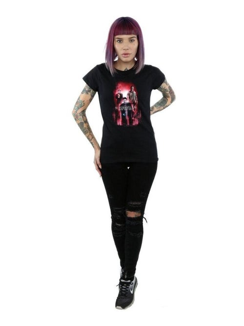 Supernatural - T-shirt motif Crowley motif/style groupe - Kiabi