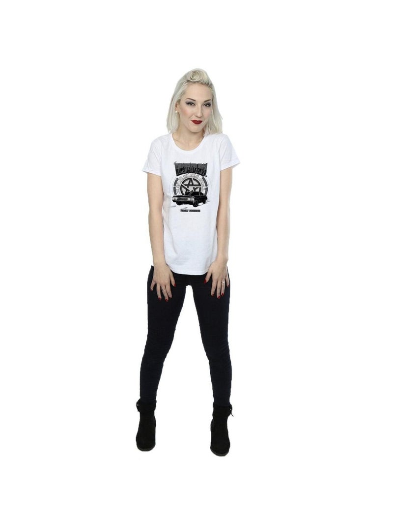 Supernatural - T-shirt motif John Winchester Blanc - Kiabi