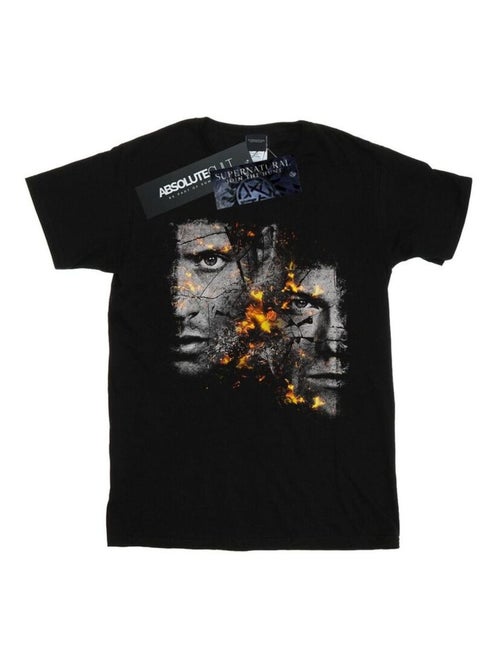 Supernatural - T-shirt motif Sam et Dean motif/style Feu - Kiabi