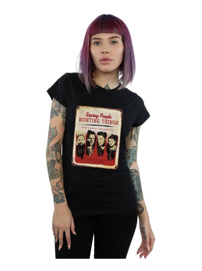 Supernatural - T-shirt Noir - Kiabi
