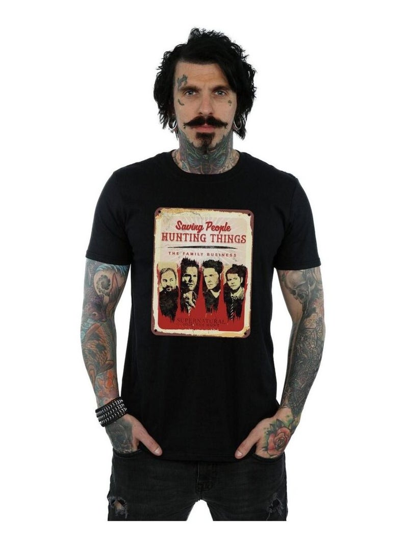 Supernatural - T-shirt Noir - Kiabi