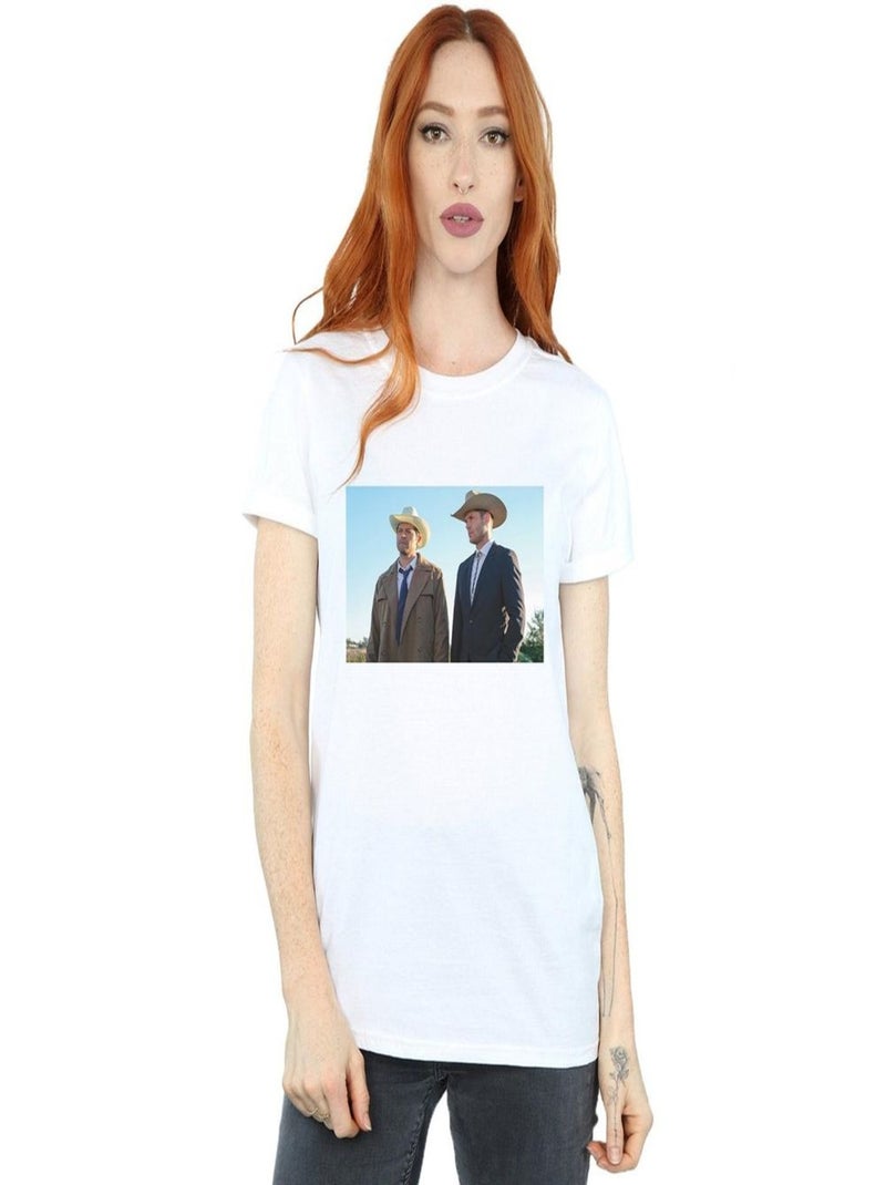 Supernatural - T-shirt STETSON BOYS Blanc - Kiabi