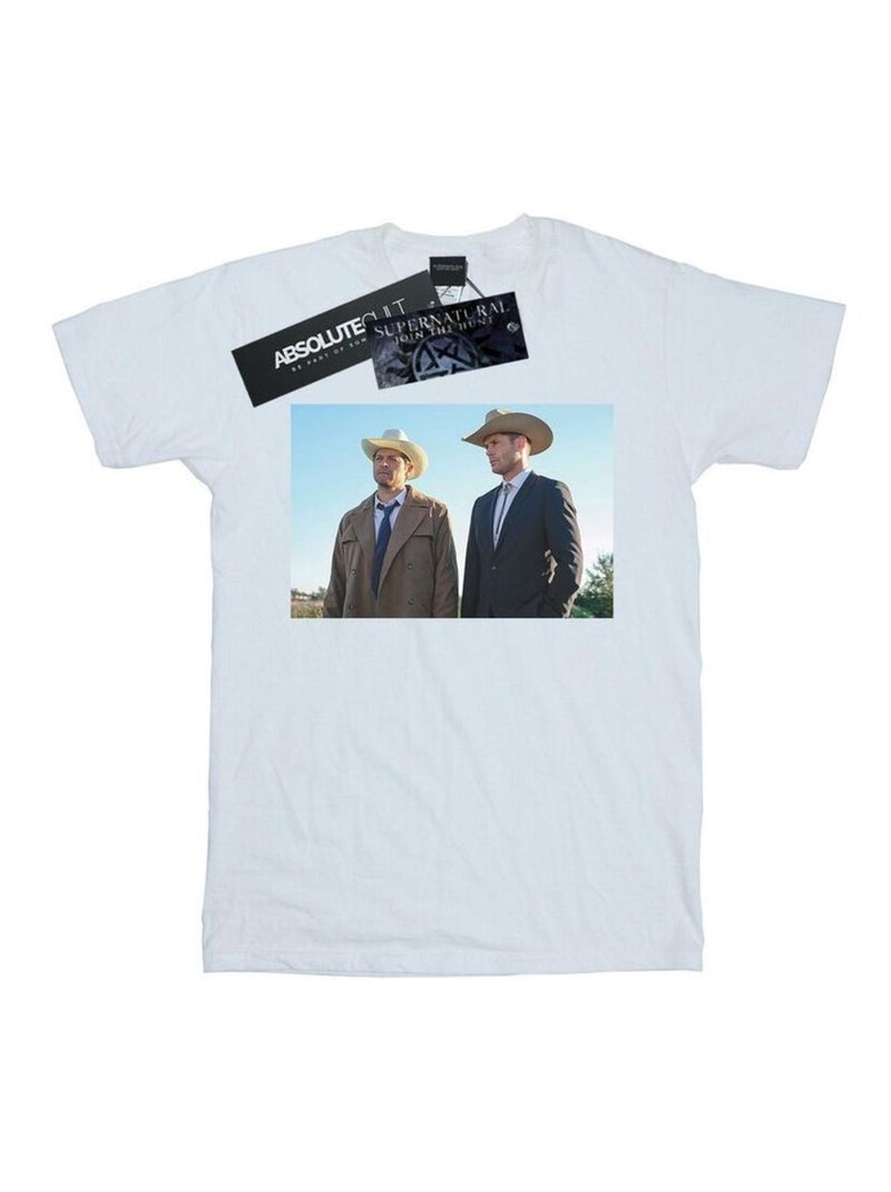 Supernatural - T-shirt STETSON BOYS Blanc - Kiabi